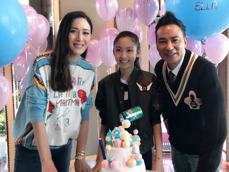 任達華(華哥)與琦琦為囡囡任晴佳慶祝生日