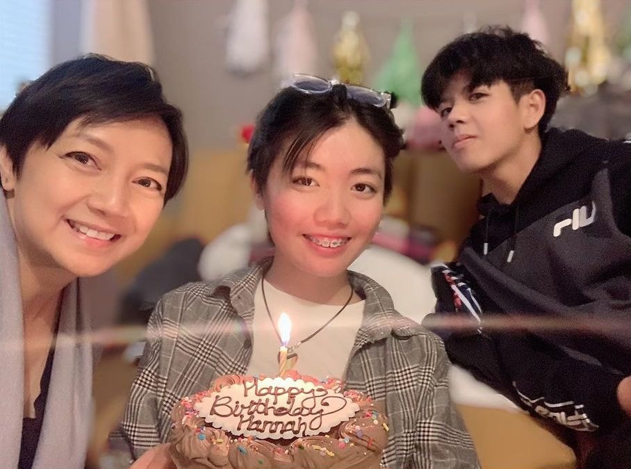 雖然老公不見蹤影,但絲毫不影響Winnie與一對仔女的關係