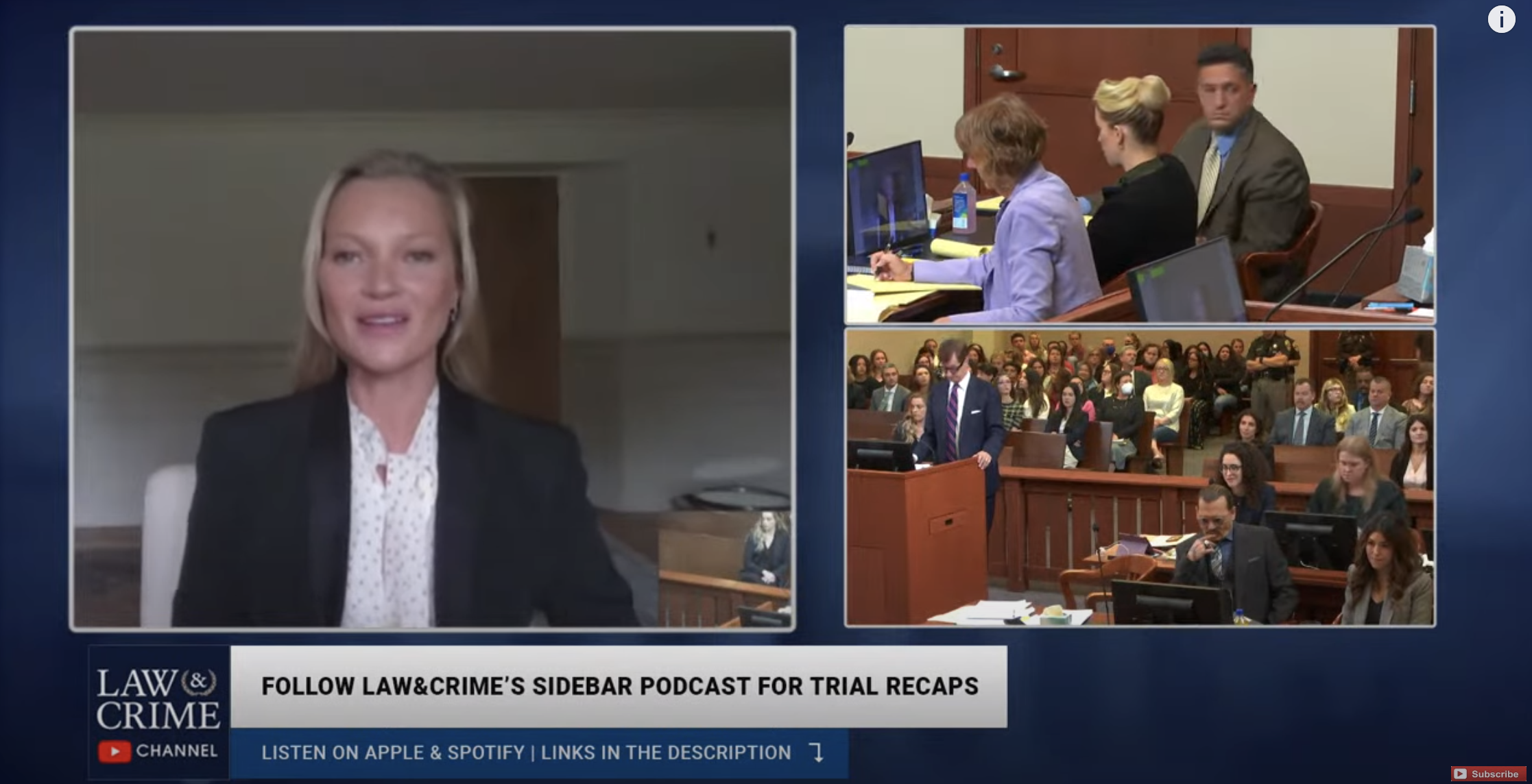 凱特摩絲（Kate Moss）提到「他從來沒有推我、踢我，或把我從任何樓梯上丟下去。」