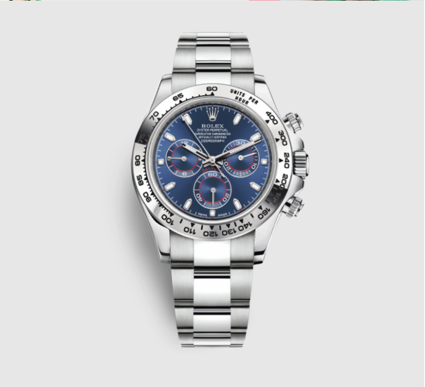 Rolex Daytona鉑金藍錶面跌幅最少.