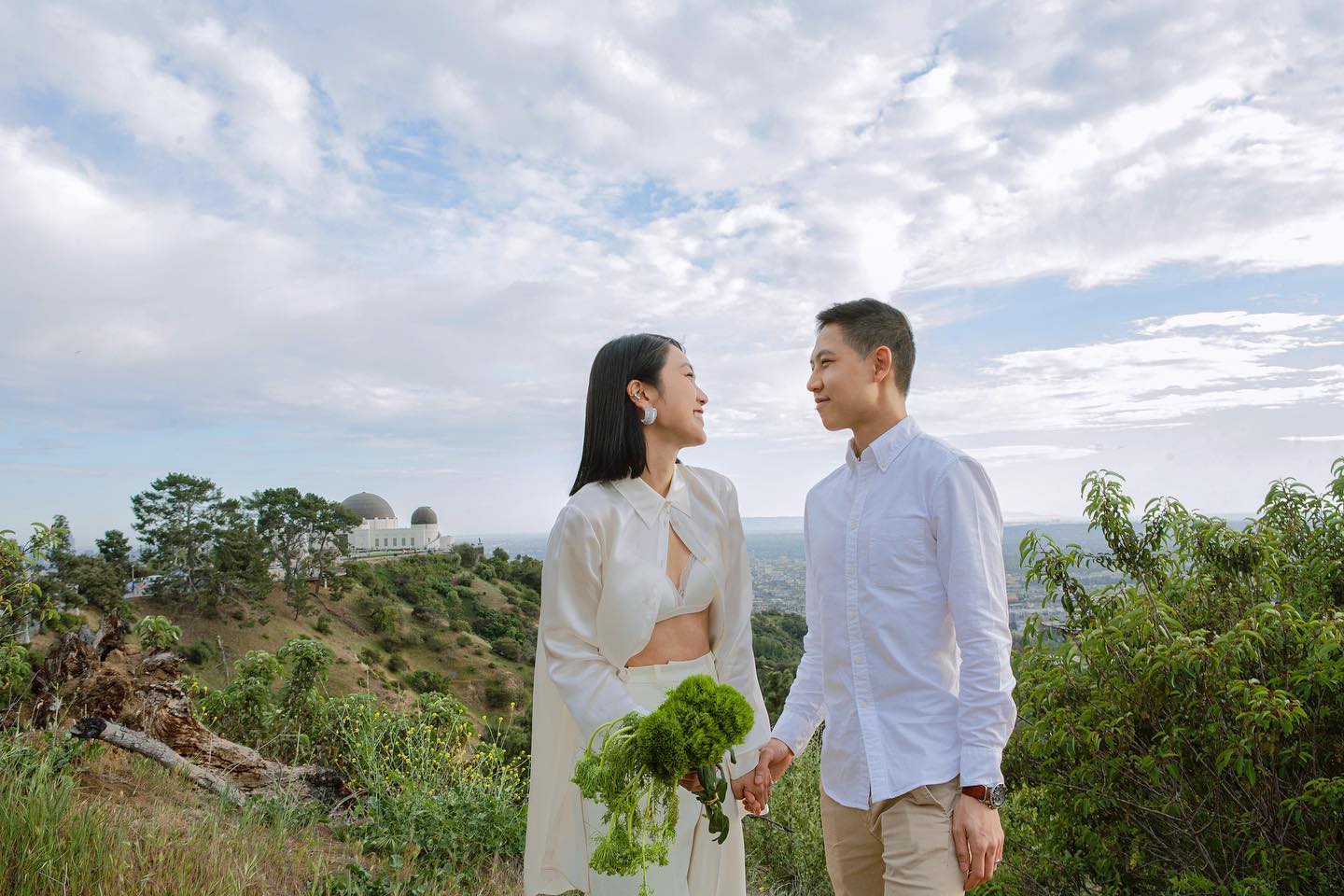 姜麗文今日(3日)在社交平台報喜「We Got Married(我們結婚了)」