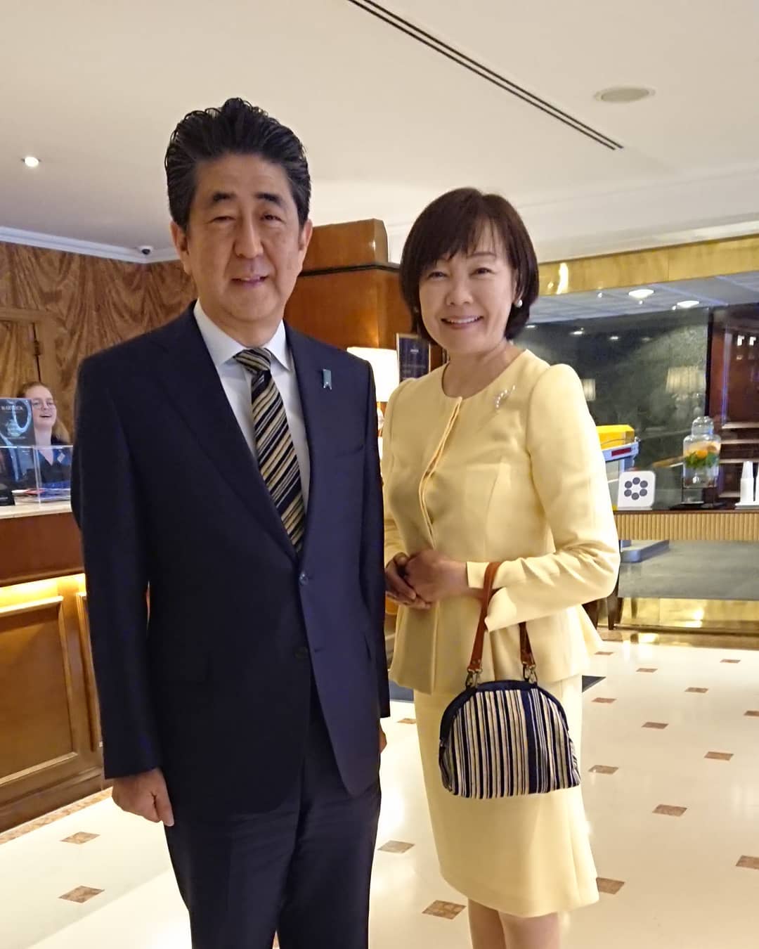 日本前首相安倍晉三與太太安倍昭惠