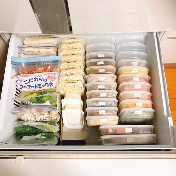 肉類、魚類分裝冷凍儲存