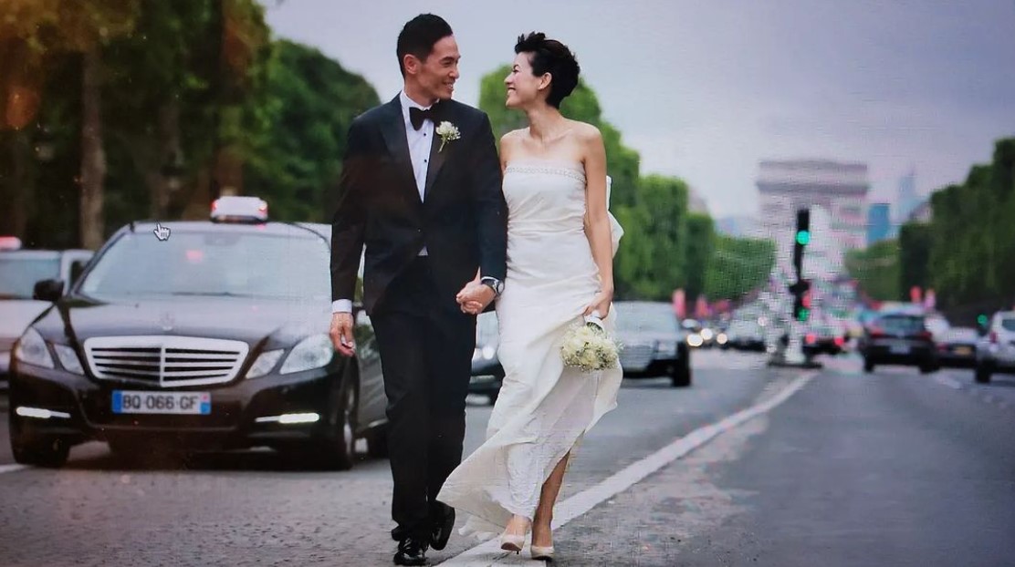 陳豪 (Moses)與同老婆陳茵媺 (Aimee)的結婚照