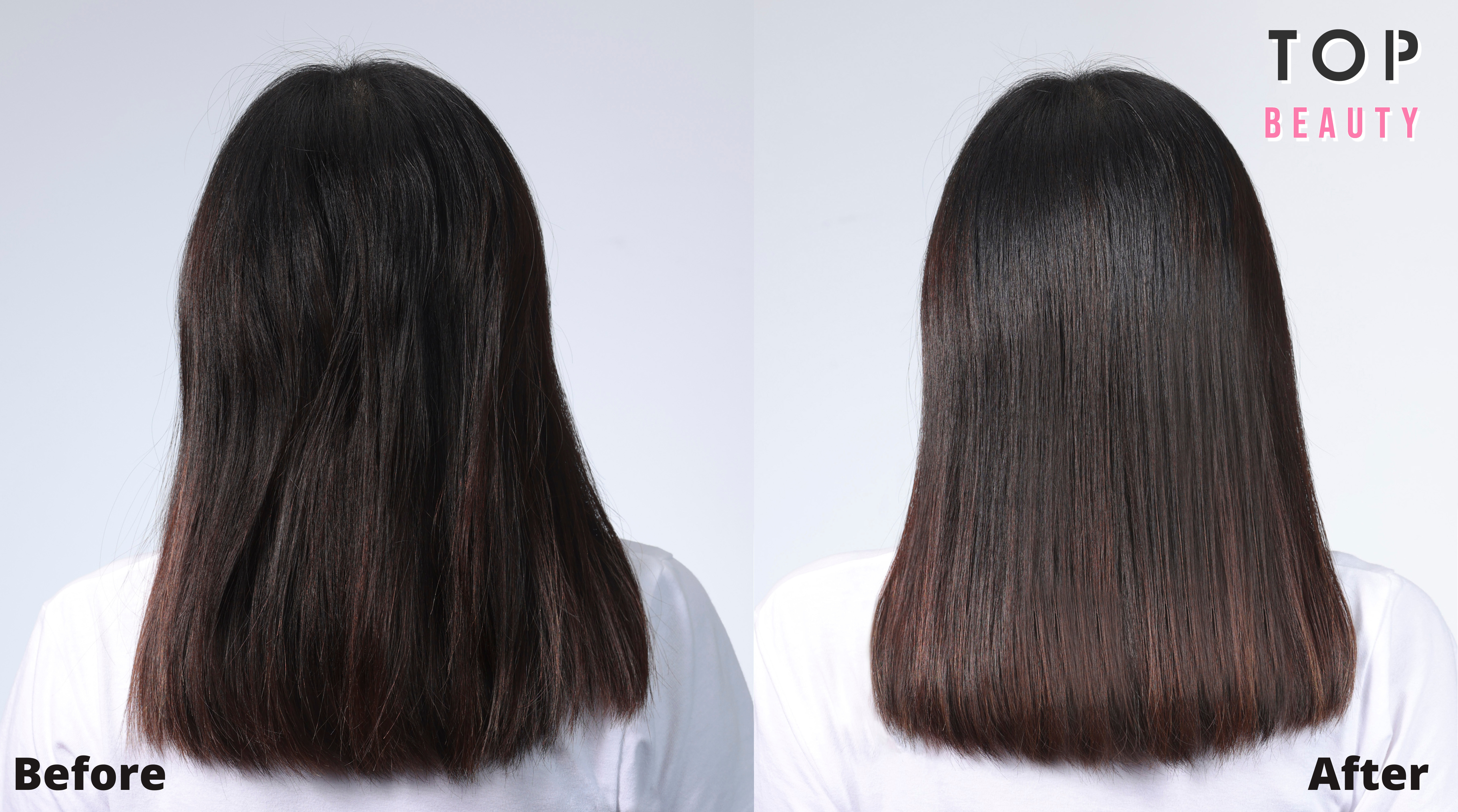 用後髮絲即時變得水潤有光澤。