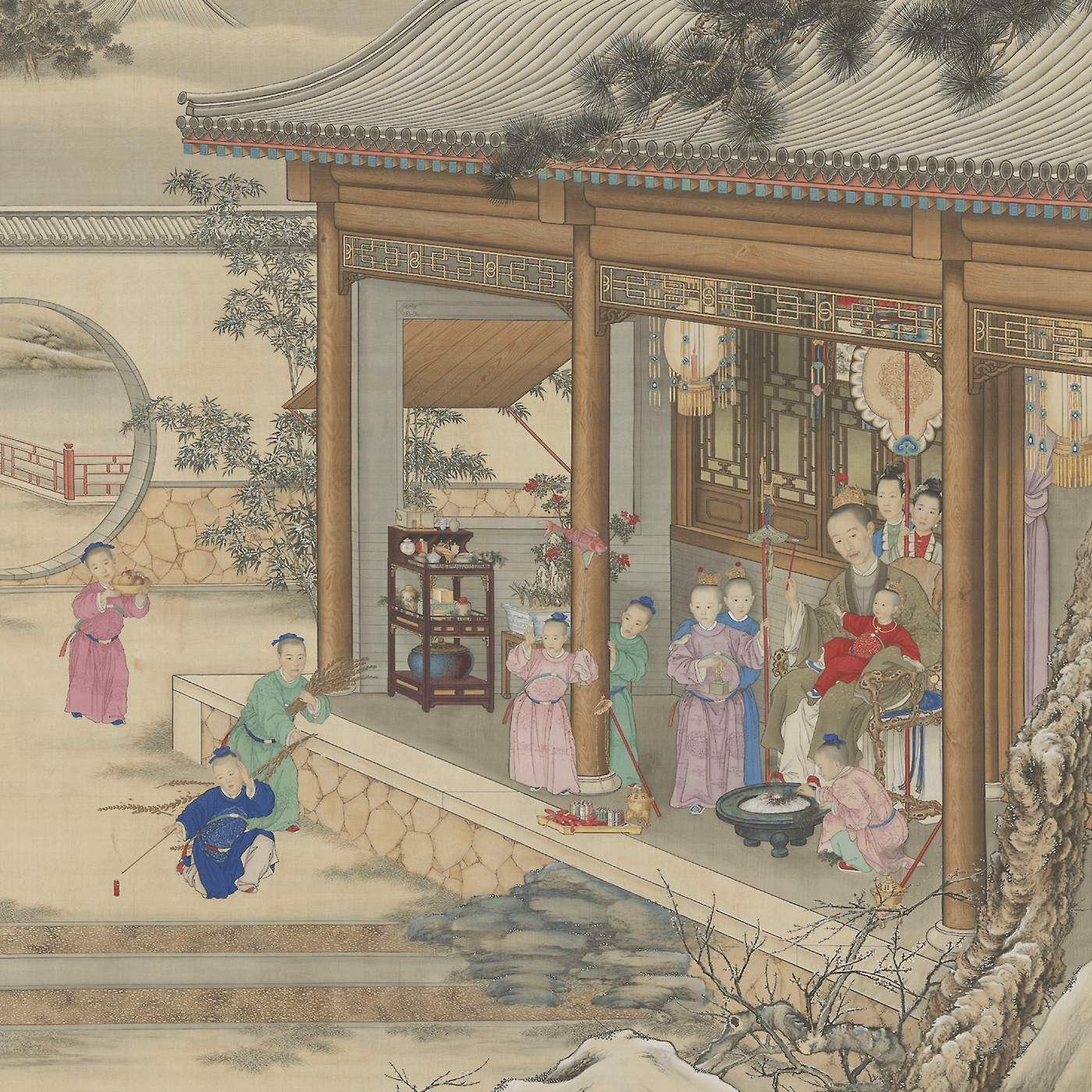 乾隆帝歲朝行樂圖 郎世寧(1688–1766)