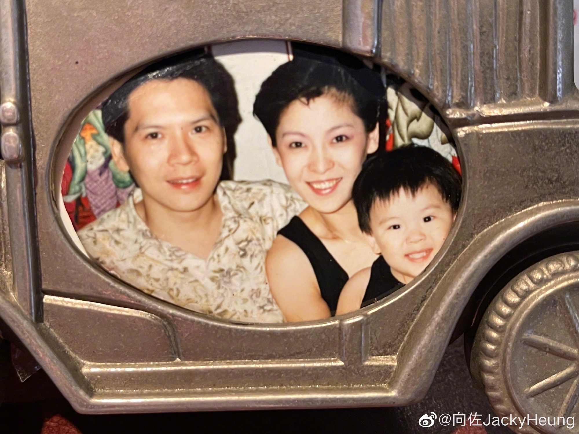 向華強、陳嵐與向佐小時候的合照