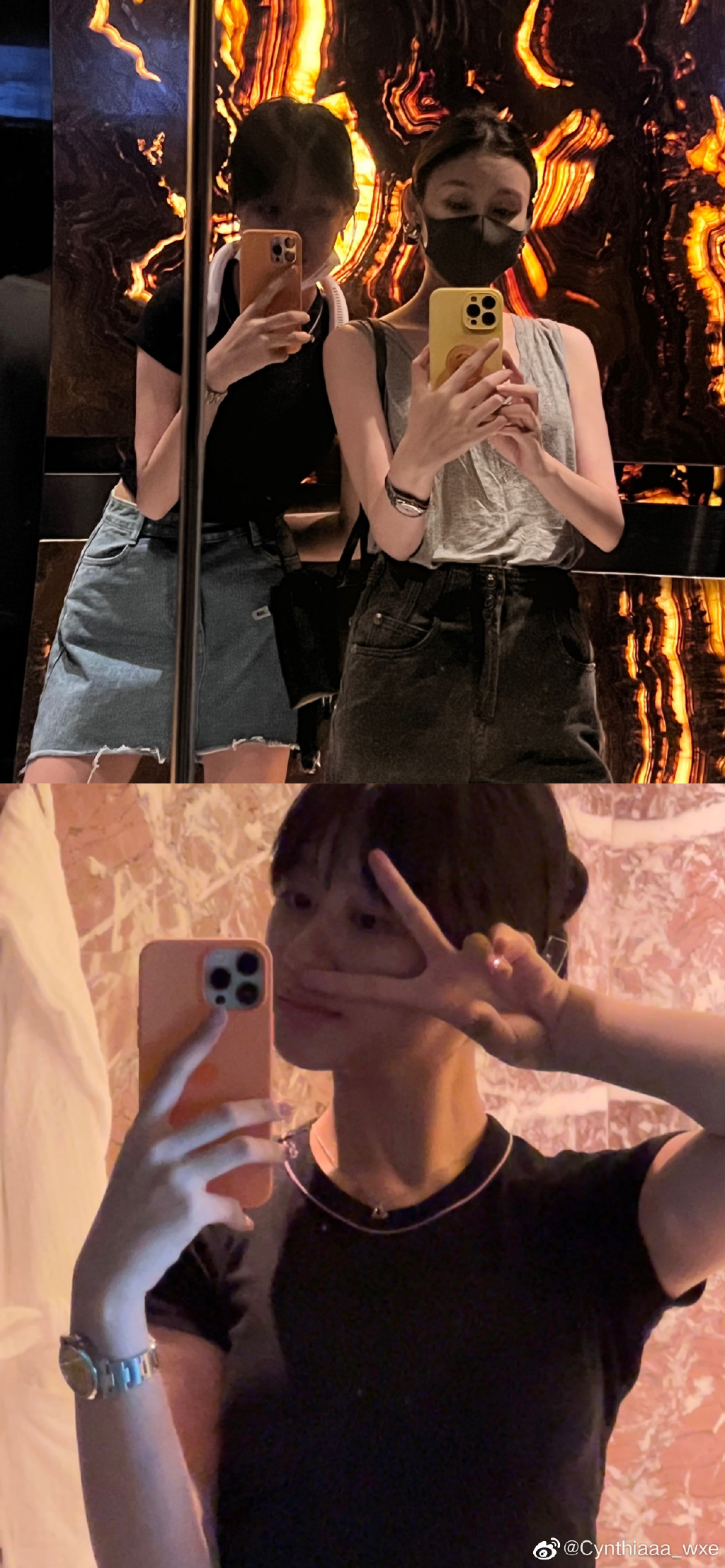 石洋子最近同囡囡一齊做網紅。