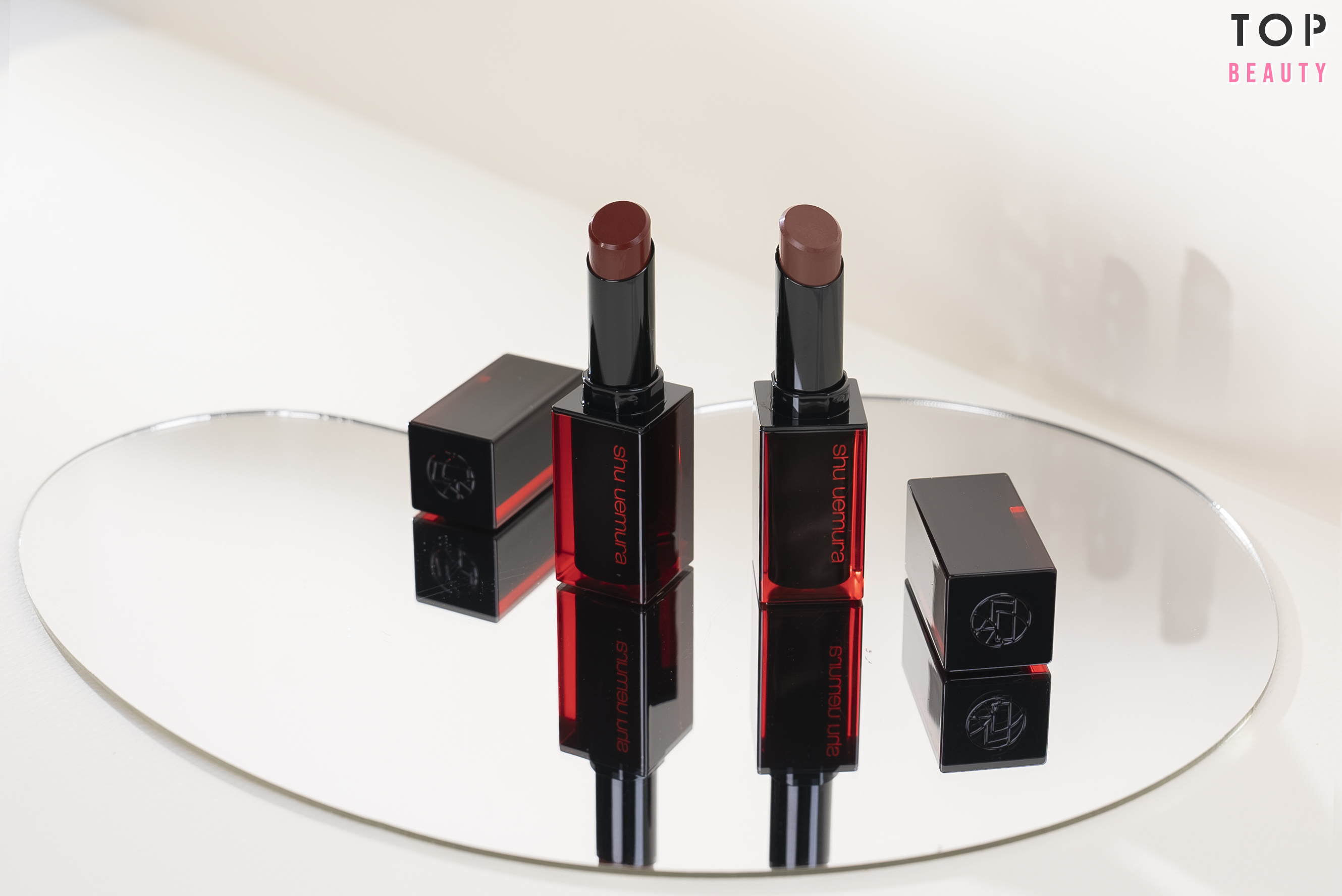 Shu uemura 無色限炙烈唇膏系列(柔霧、漆光)$300