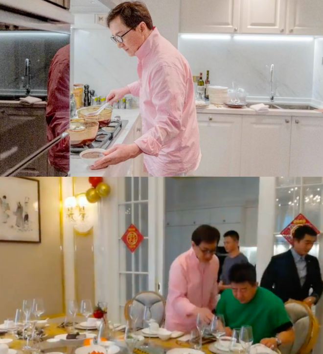 成龍親自下廚宴請賓客。