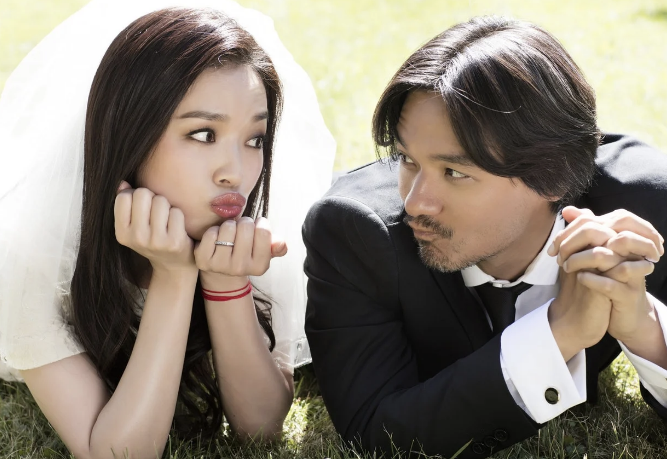 舒淇與馮德倫婚照