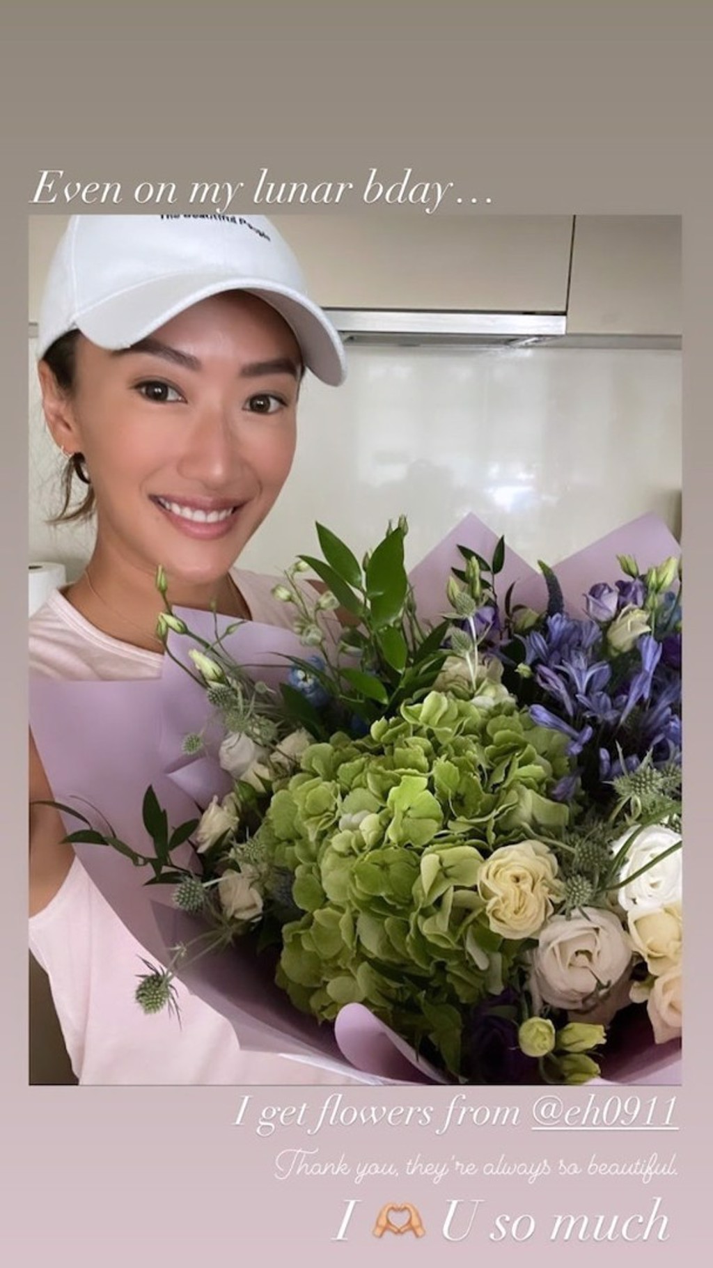9月7日是謝婷婷的40歲生日,她日前在IG貼出自拍照慶祝40歲農曆生日