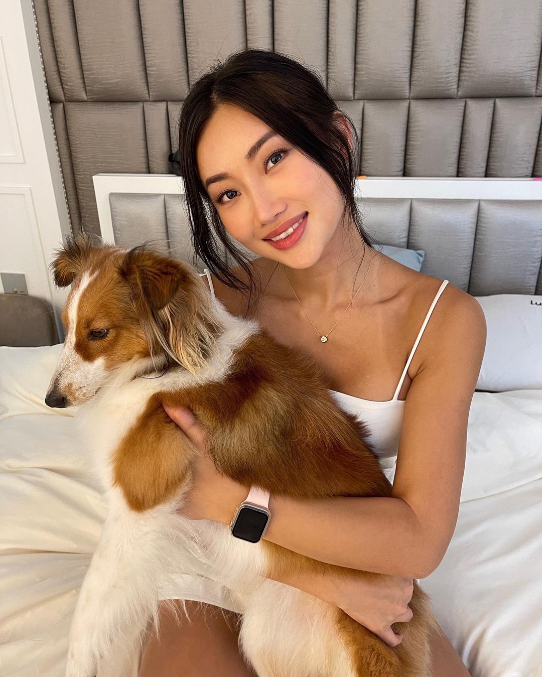 陳瑞菱好愛錫愛犬Bambi。