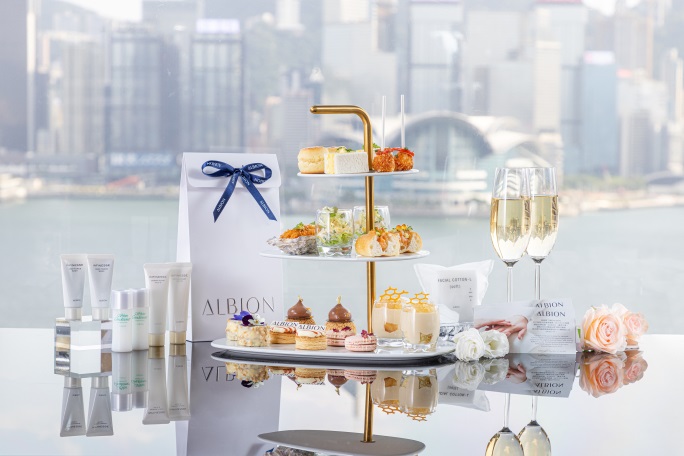 日本美容護膚品牌ALBION與香港喜來登酒店再度合作,推出下午茶