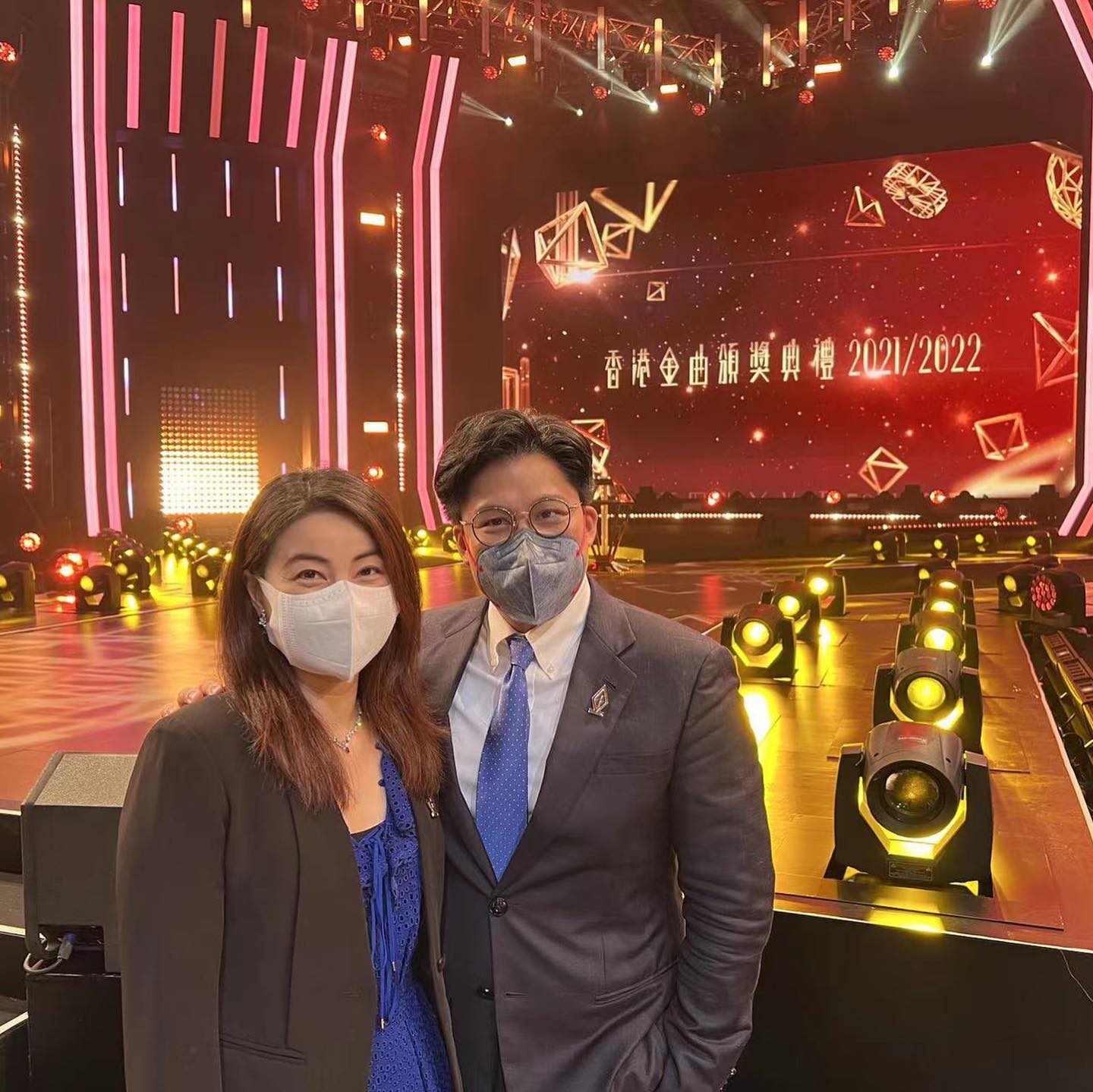 兩夫妻一齊出席金曲獎頒獎典禮