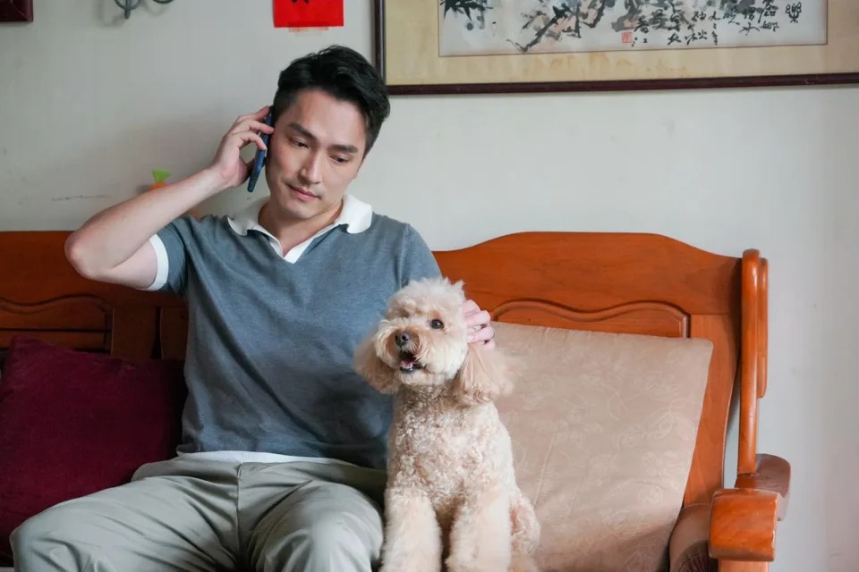 林景程與母親鮑起靜為爭奪狗狗次郎而發生爭吵。