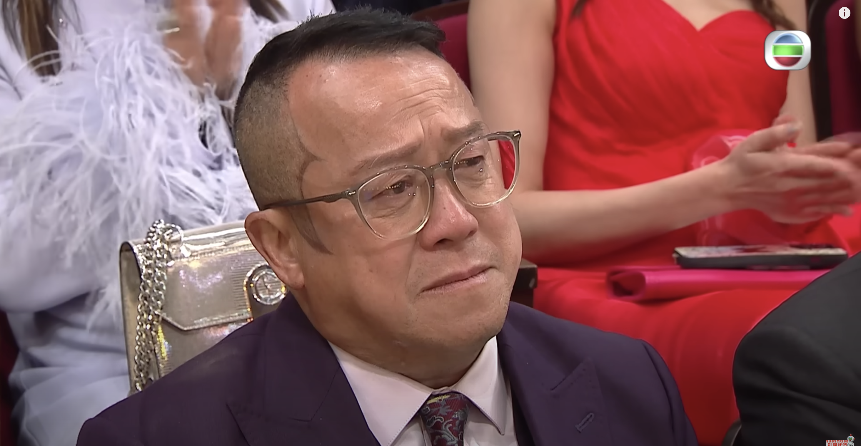 曾志偉也忍不住眼紅紅,場面感人。