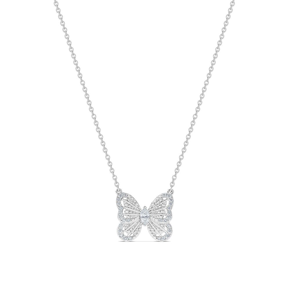 De Beers Butterfly白金鑽石吊墜項鍊 HK$26,500