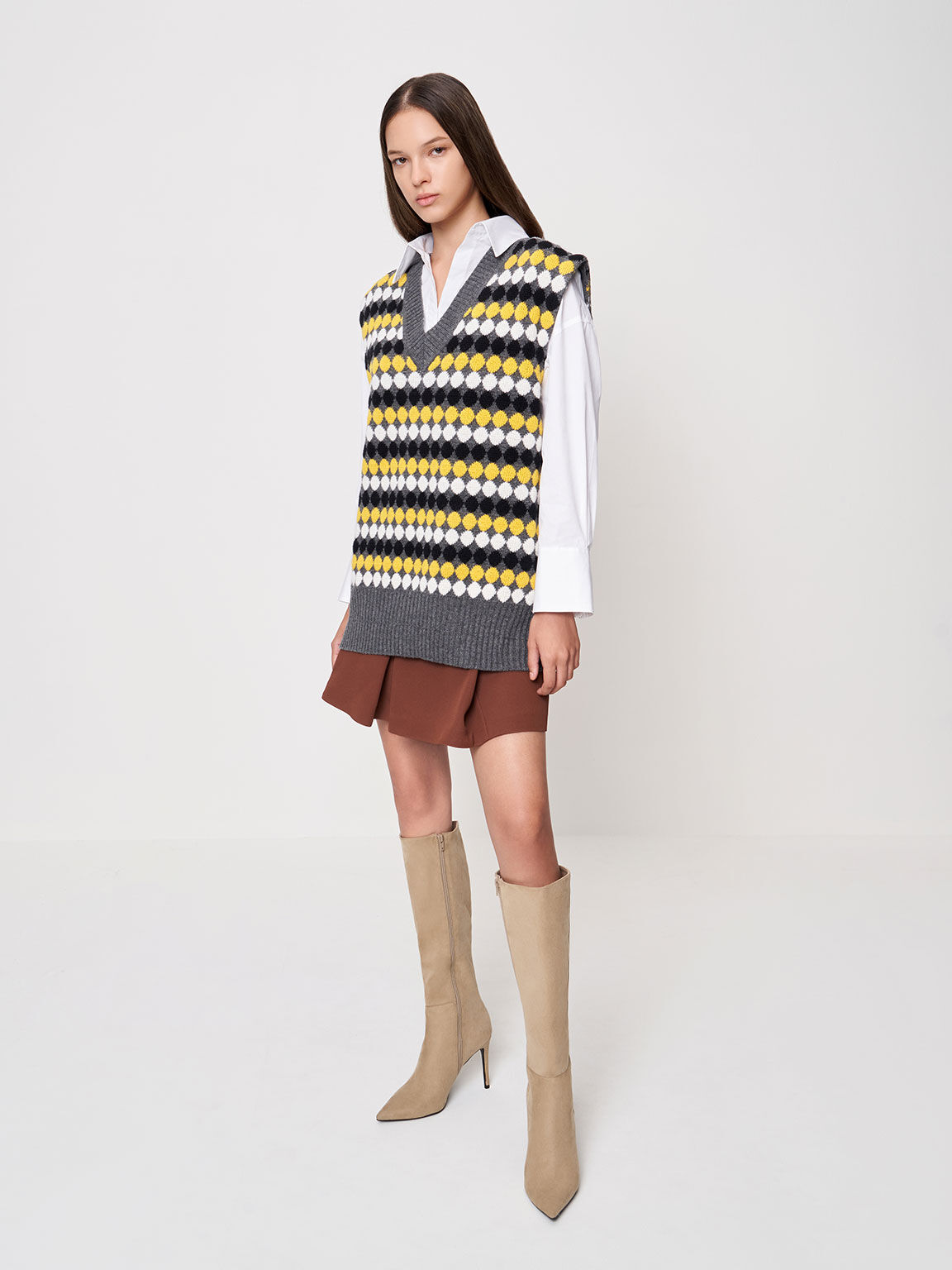 Charles & Keith 細跟及膝長靴