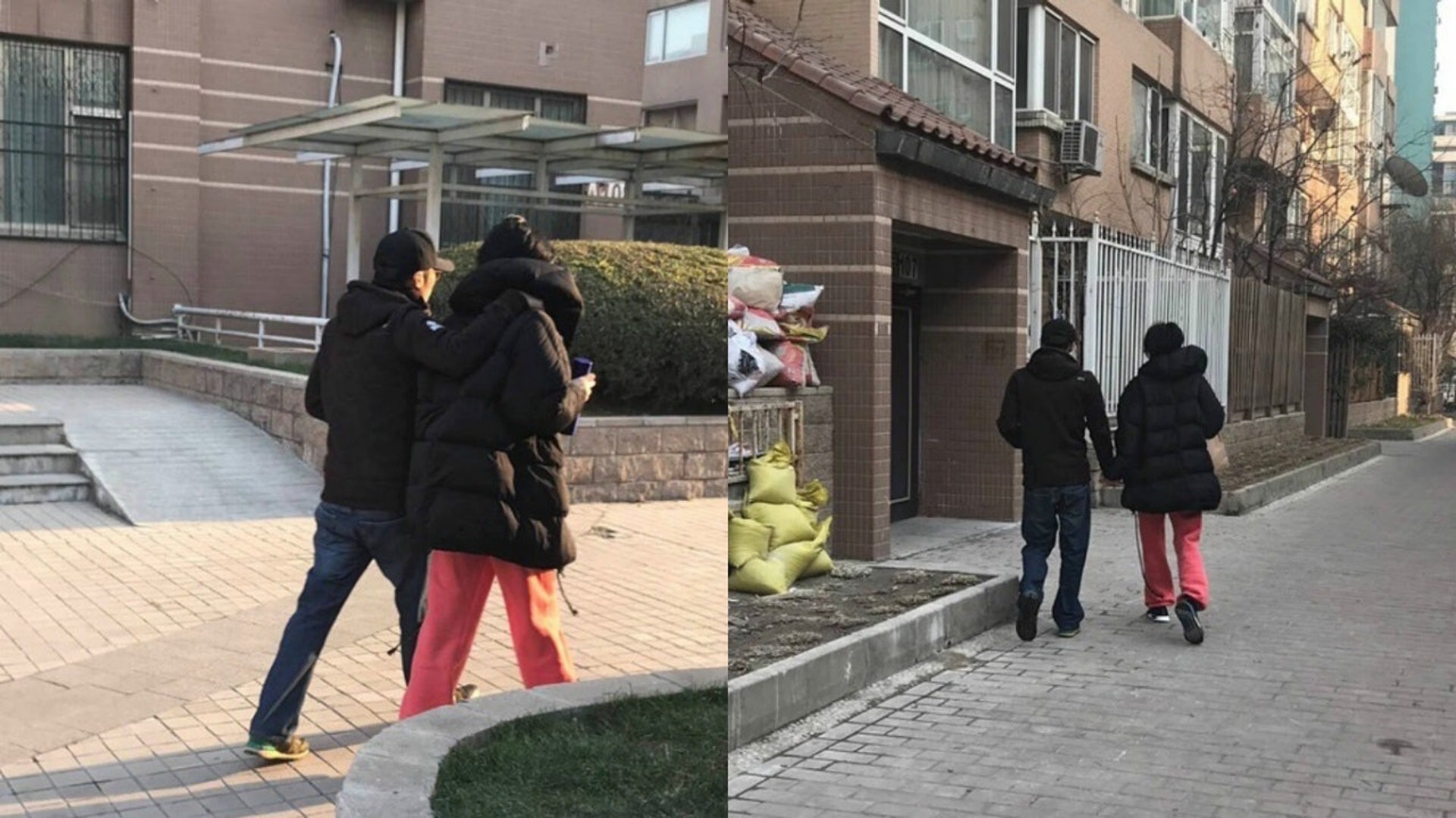 早年網上流傳王菲與謝霆鋒兩人的背影照