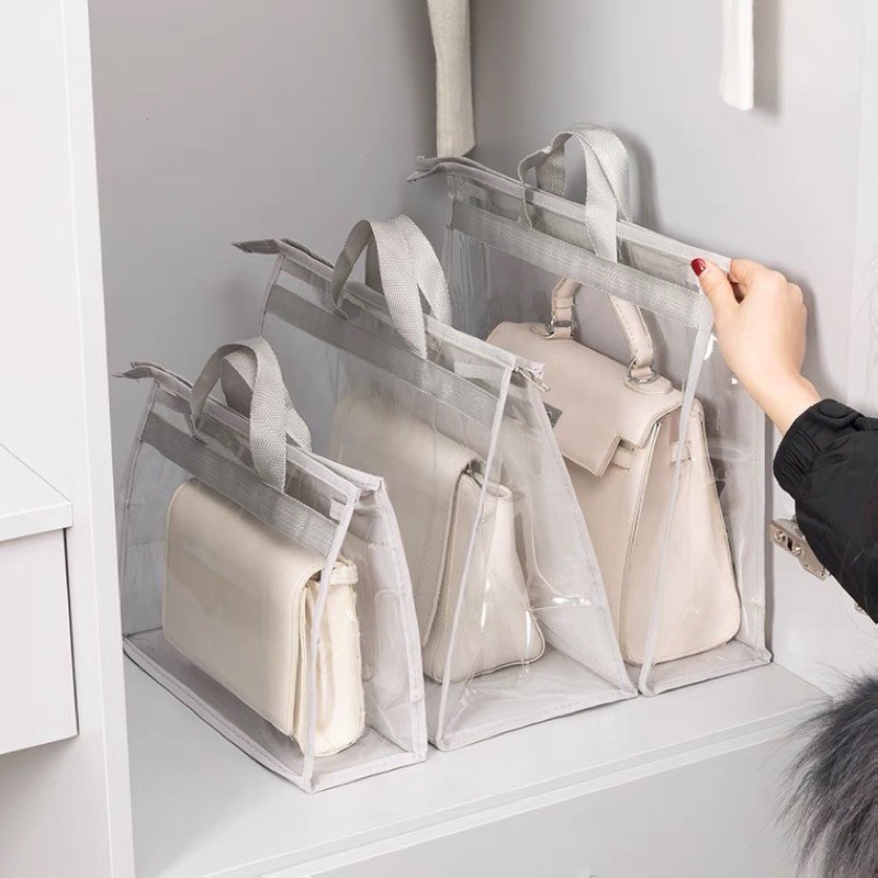 如果沒有手袋紙盒,可以將手袋放入收納袋,並有足夠空間,不要「袋疊袋」。