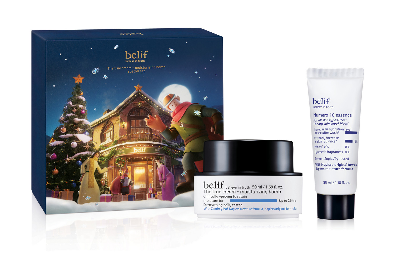 belif紫芹26hr潤澤炸彈霜禮盒