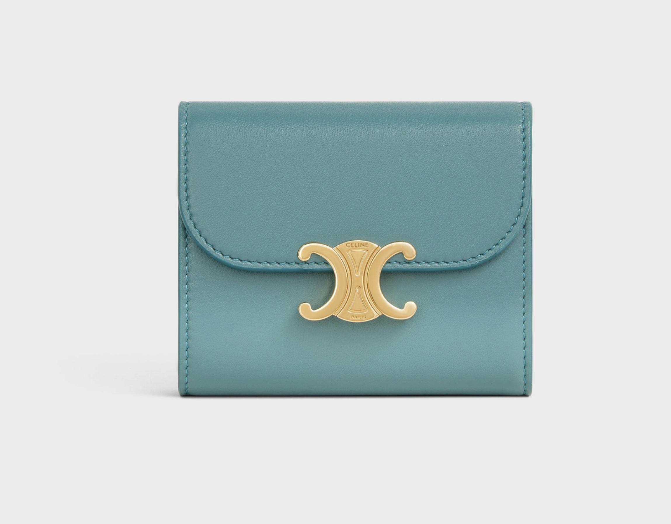 雙魚座銀包推介:CELINE 光滑羊皮小型TRIOMPHE翻蓋銀包 $5,500