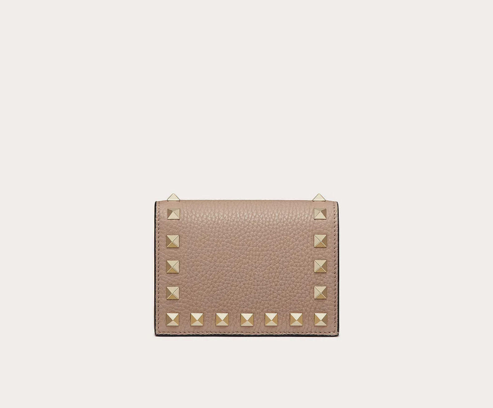 金牛座銀包推介:VALENTINO SMALL ROCKSTUD GRAINY CALFSKIN WALLET $4,100