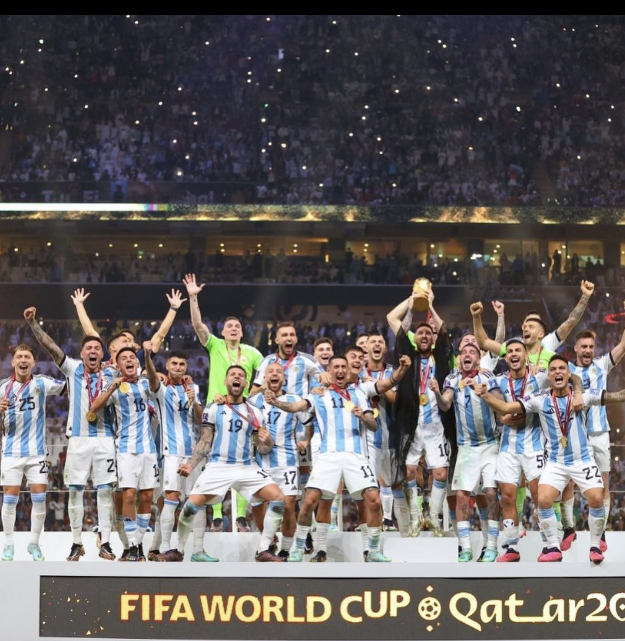 2022世界盃決賽阿根廷對法國，阿根廷成為世界盃冠軍。