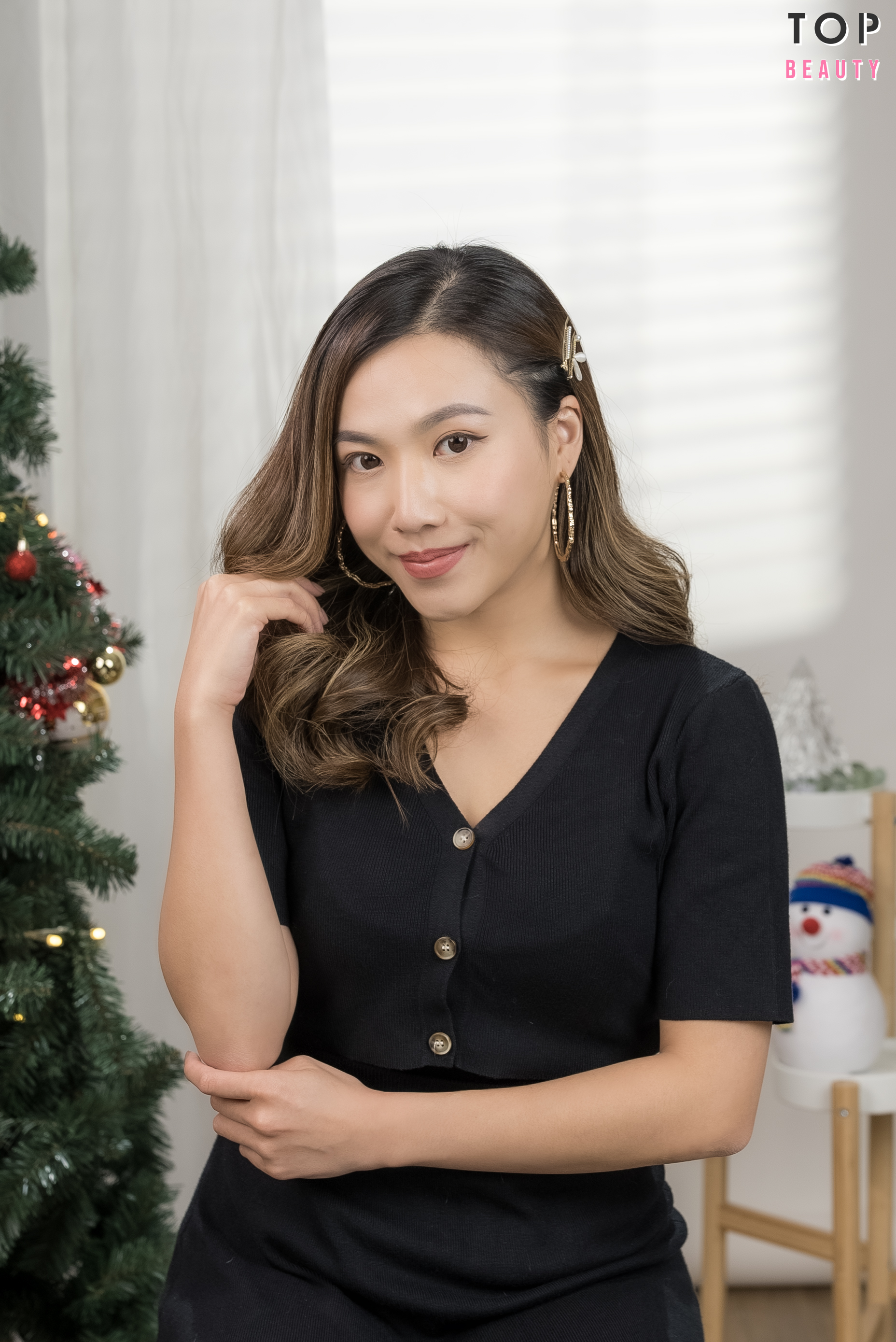 2022聖誕髮型：復古波浪捲髮