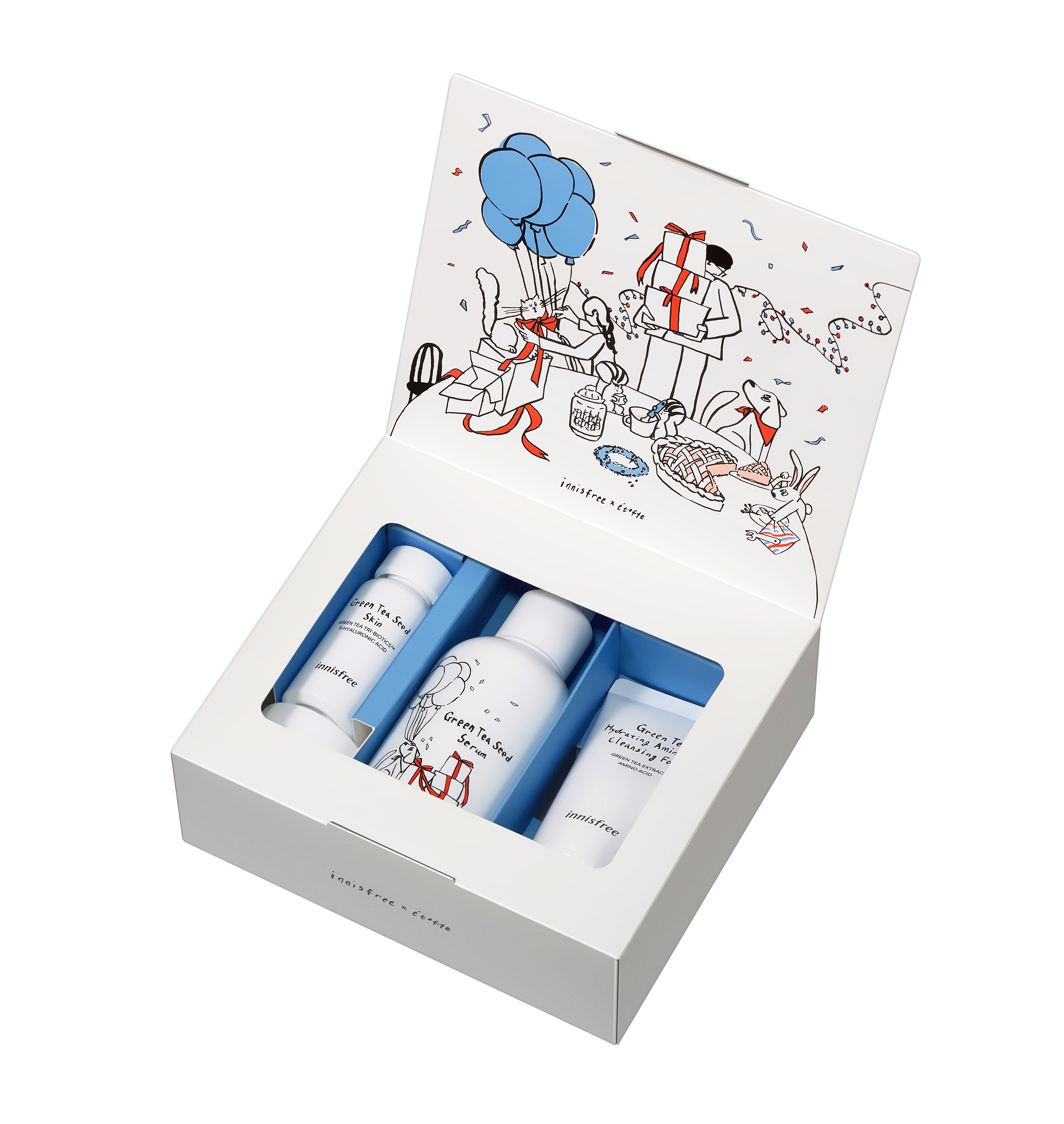 innisfree綠茶籽保濕精華套裝增量版