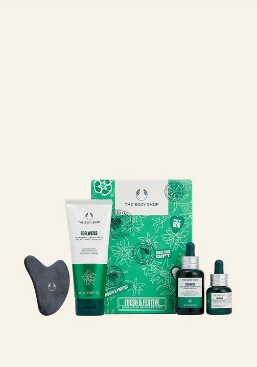 The Body Shop雪絨花抗氧活肌護膚套裝