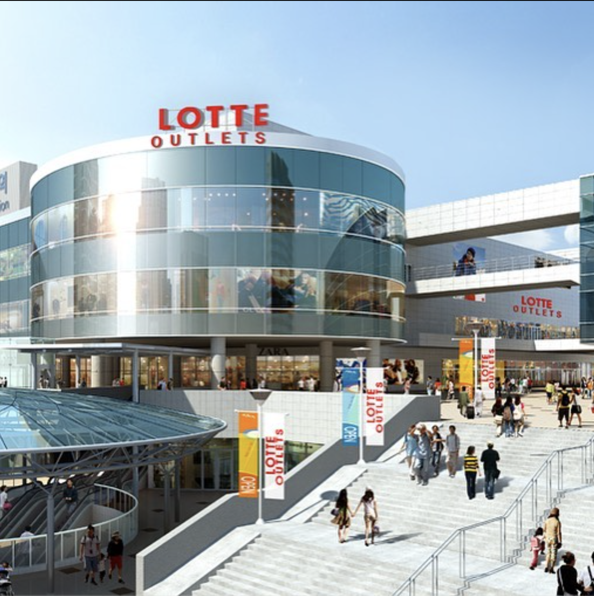 首爾樂天Lotte Outlet位於首爾站上蓋