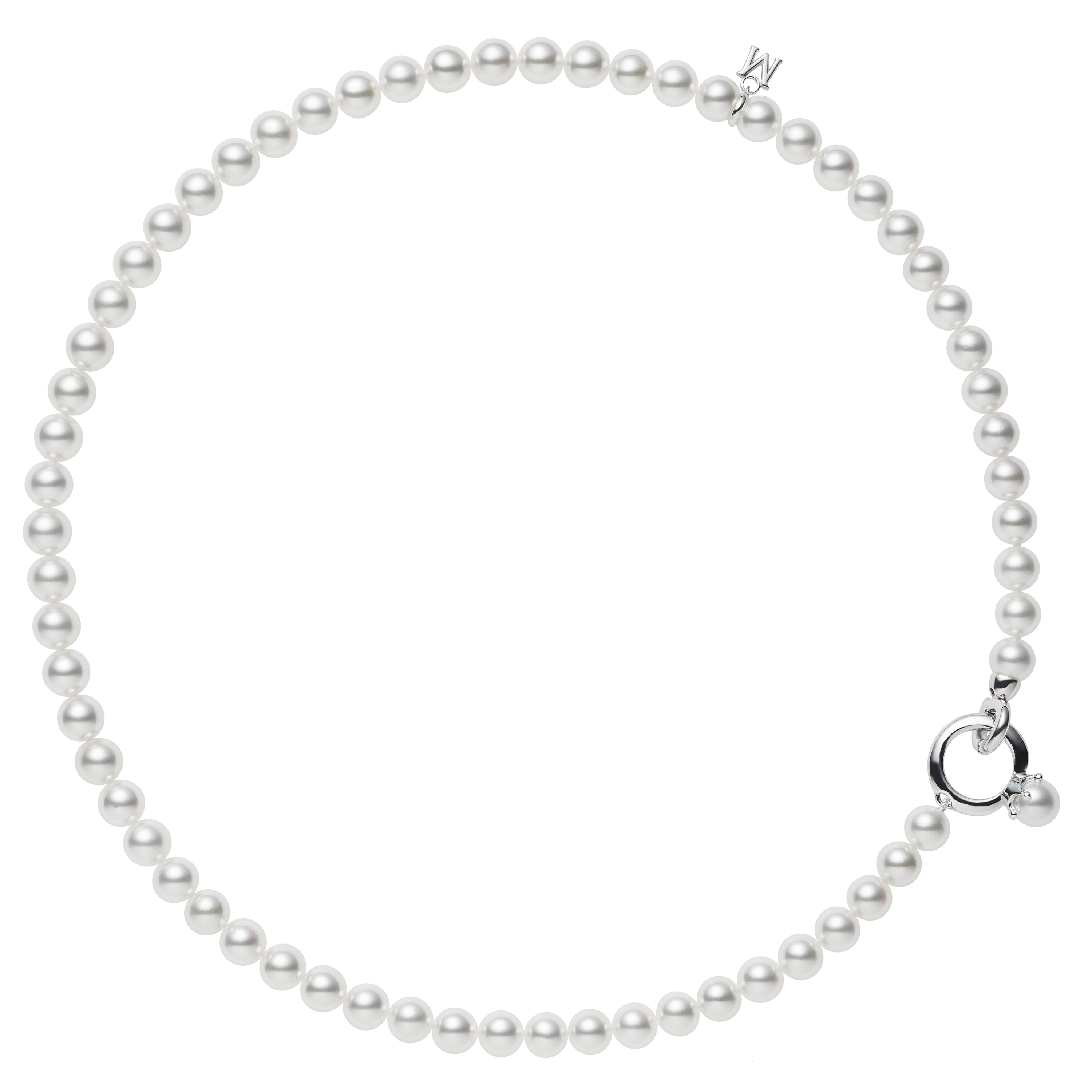 MIKIMOTO Ring Charm Collection 18K白金頂鏈配日本Akoya珍珠