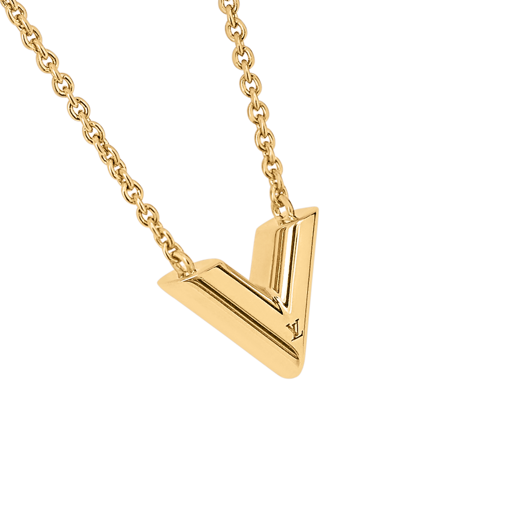 Louis Vuitton Essential V系列中這款「V字項鍊」推出後便成為人氣爆款。