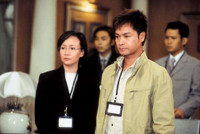 商天娥在《隔世追兇》中與郭晉安飾演母子。
