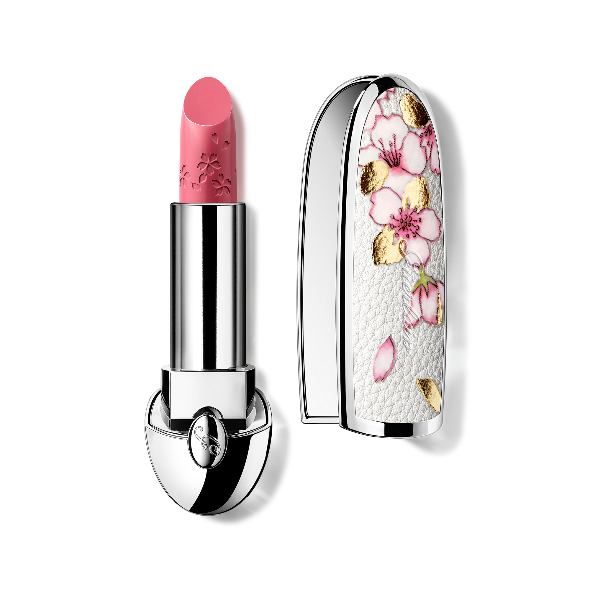 Guerlain限量版ROUGE G寶石唇膏盒及唇膏-Cherry Blossom漾金粉櫻