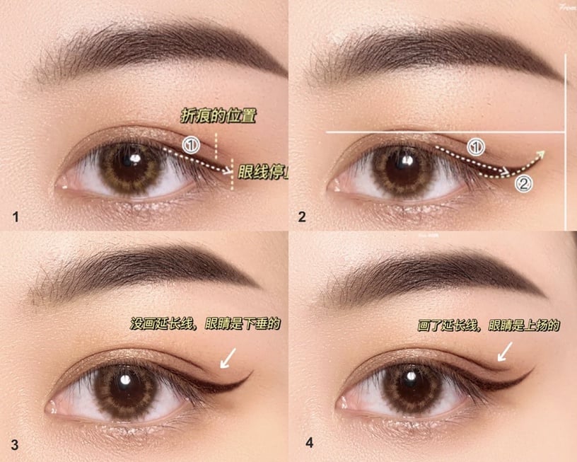 對於有著「下垂眼」困擾的女生這款上揚眼線必定是你的救星!