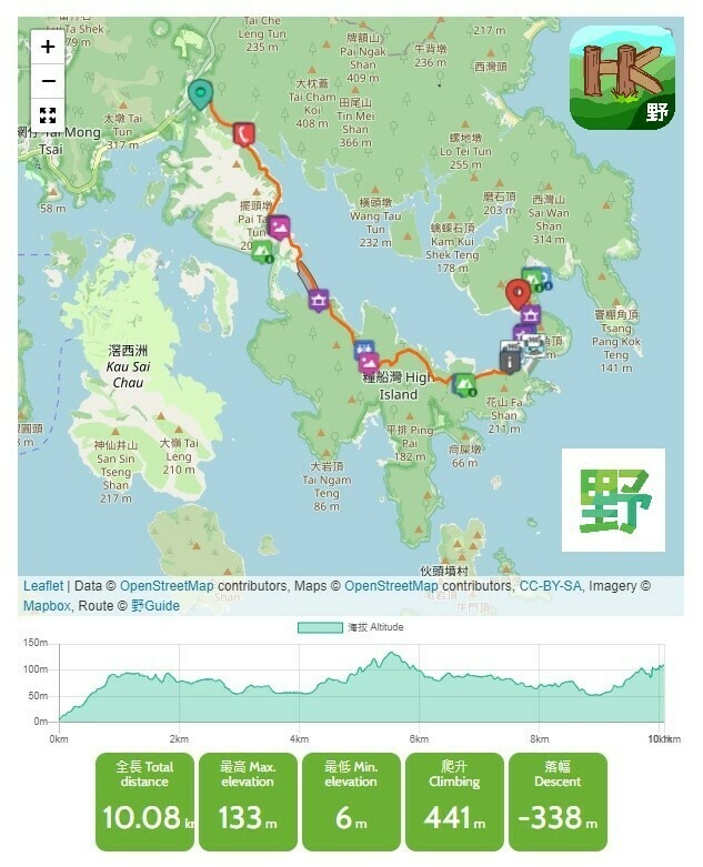 行山App推介2:野Guide Hiking Guide