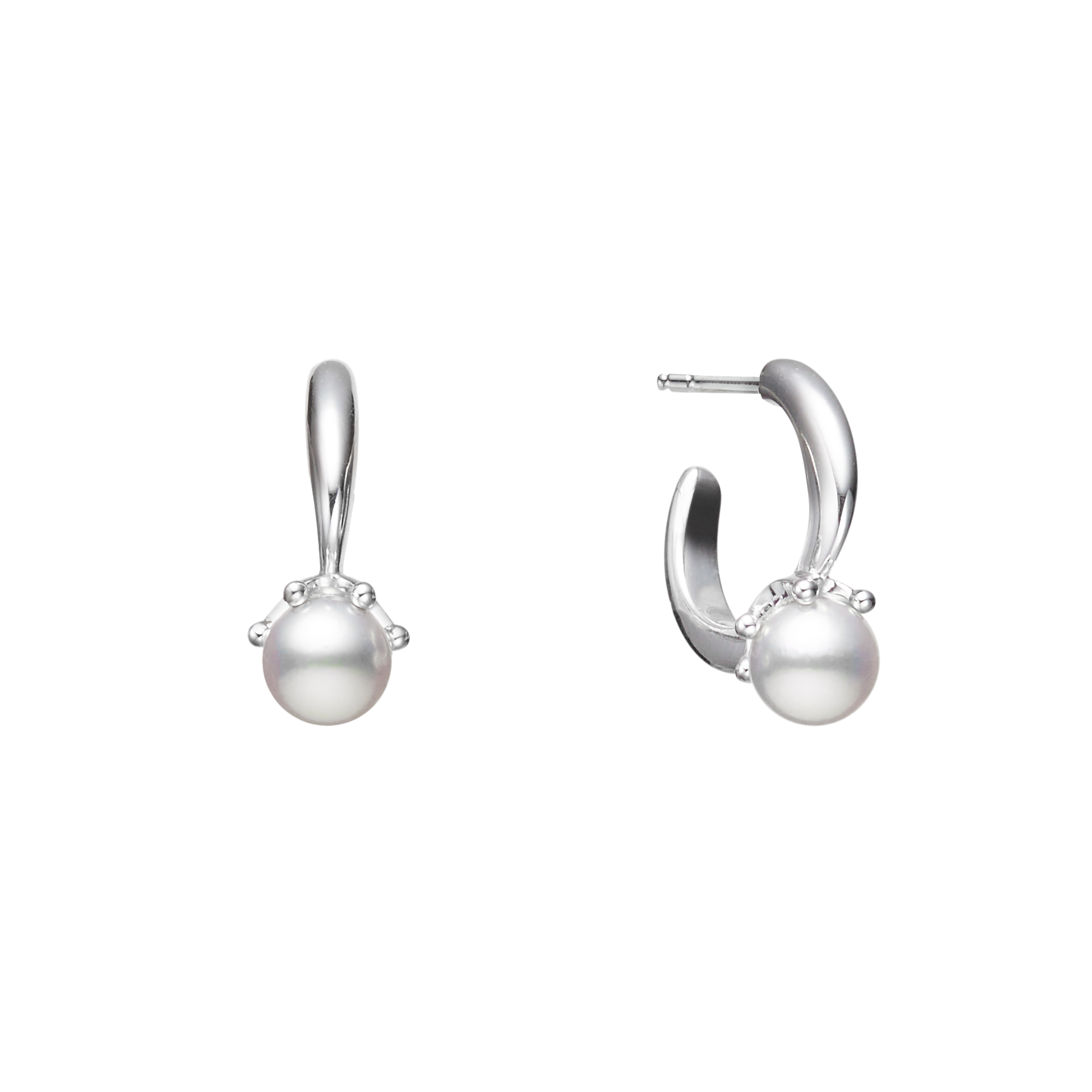 MIKIMOTO Ring Charm Collection 18K白金耳環配日本Akoya珍珠