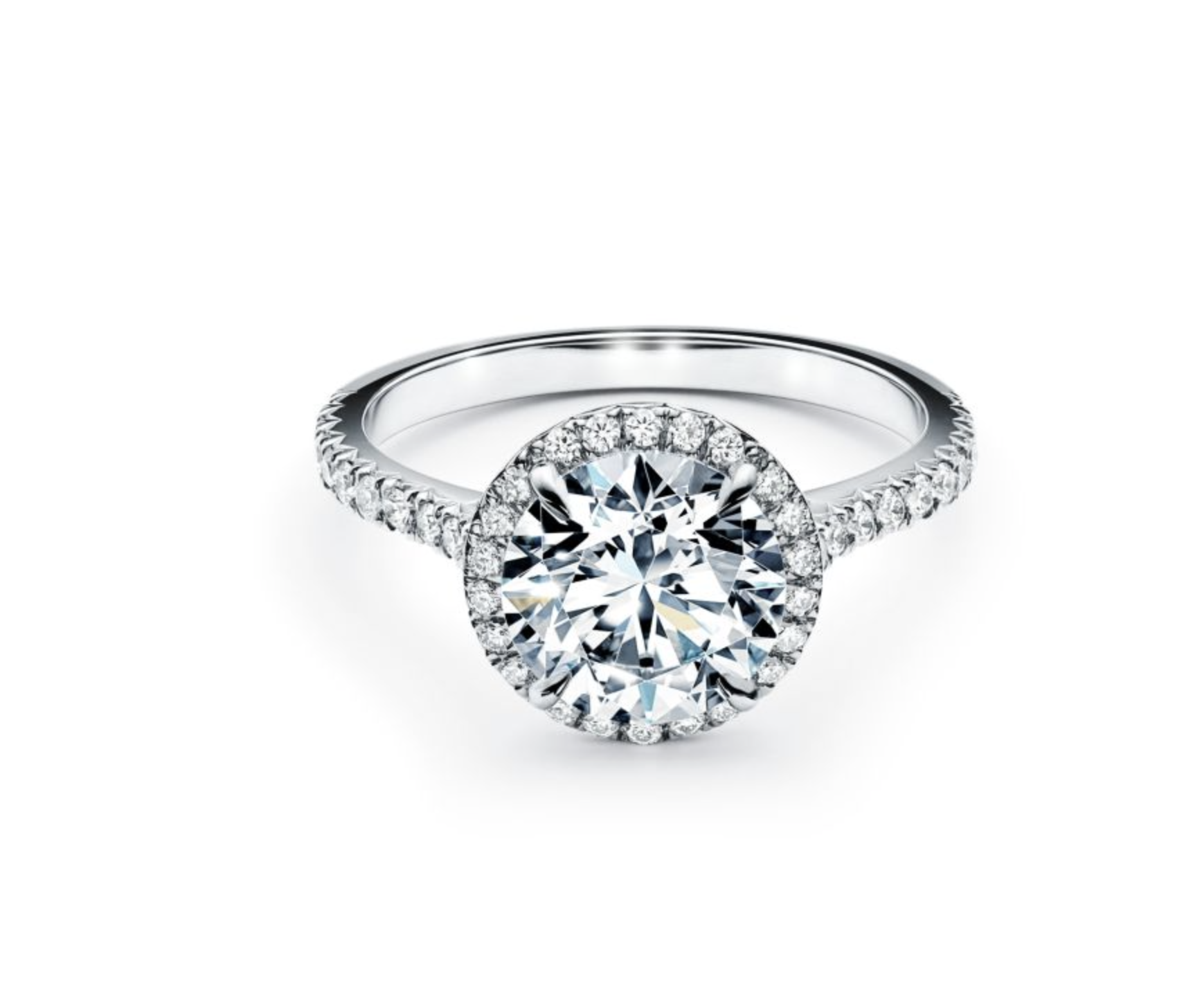 Tiffany&Co. Tiffany Soleste鉑金鑲圓形明亮式鑽石訂婚戒指