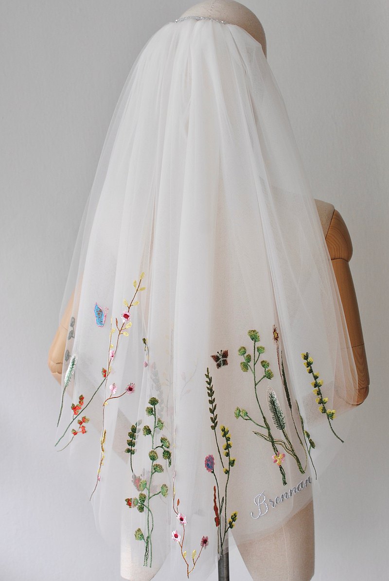 森林花卉新娘頭紗 HK$818