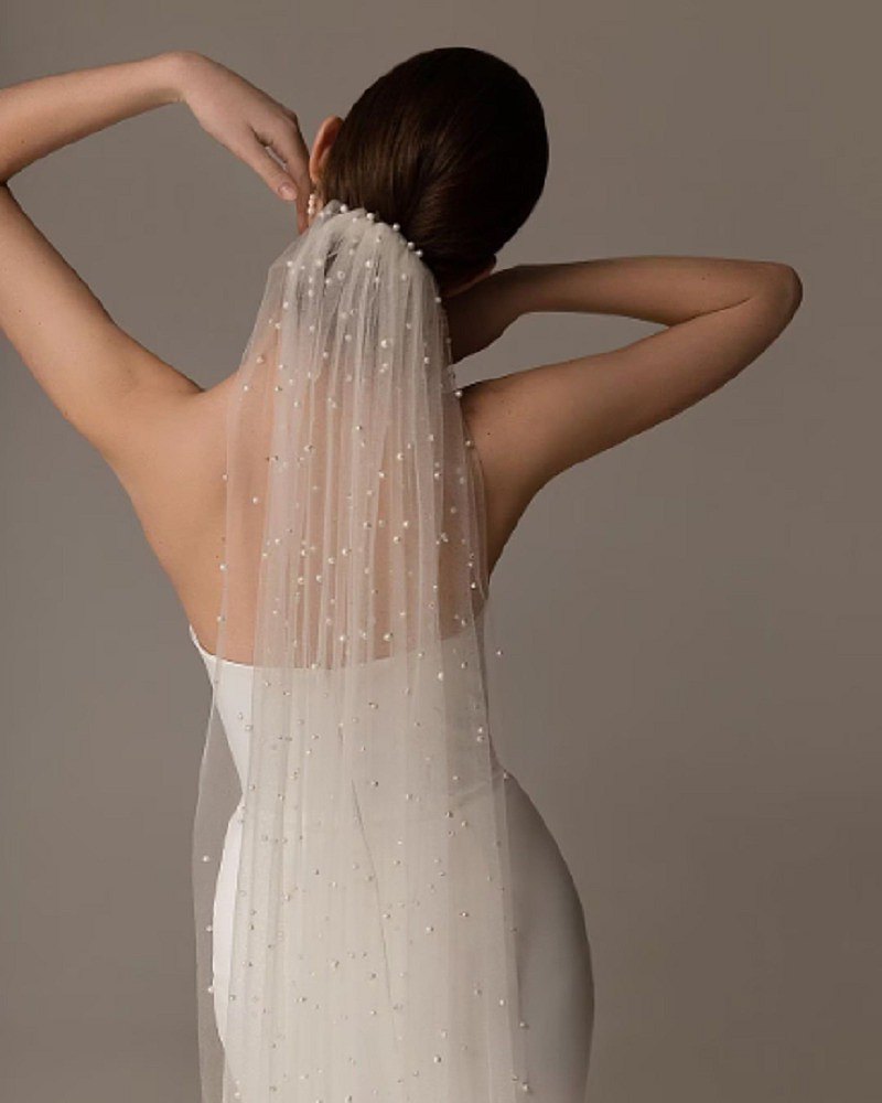 優雅小珍珠頭紗 HK$431