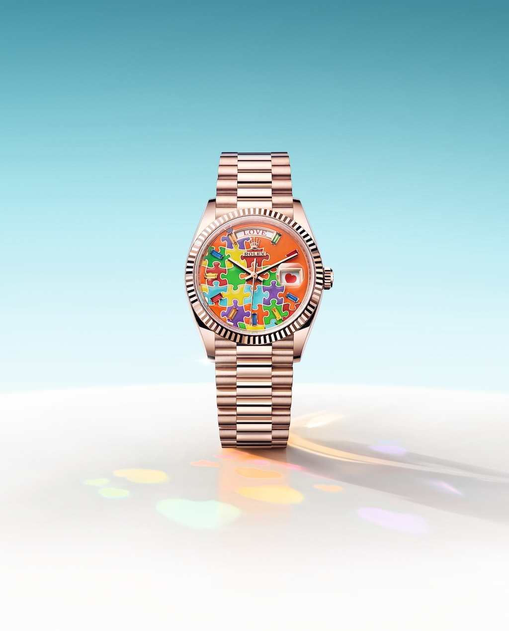 Oyster Perpetual Day-Date 36拼圖圖案腕錶