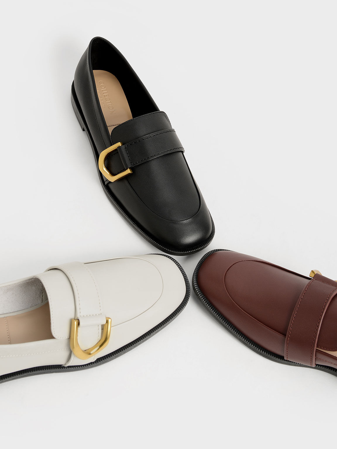 當中的Gabine真皮樂福鞋採用輕盈的皮革色調與五金細節相互襯托出細膩的都會奢華感,帶點率性又不乏女人味。