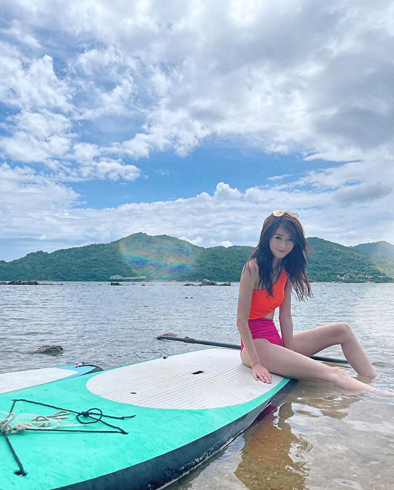 連詩雅分享出海玩水上運動的靚相