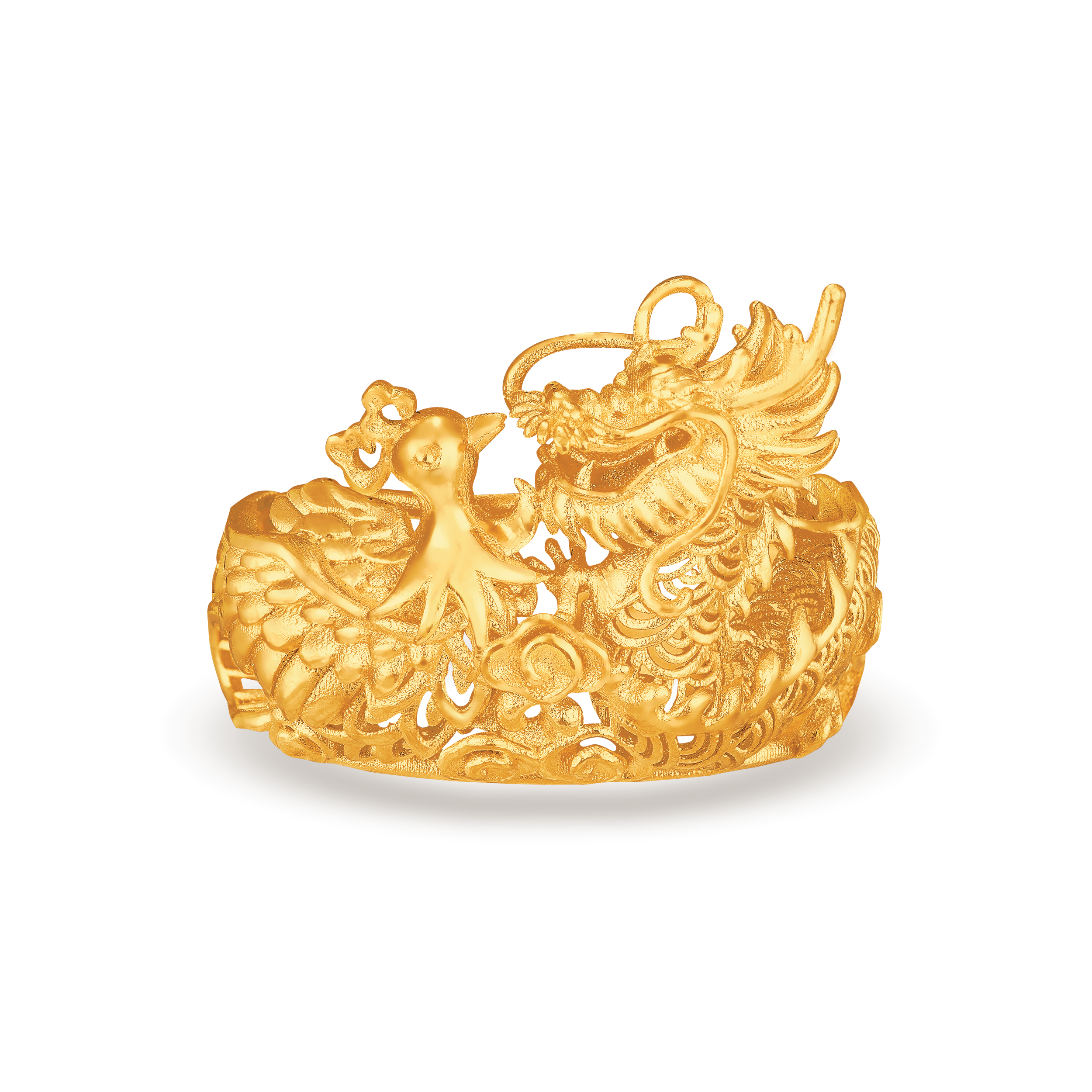 英皇珠寶龍鳳呈祥系列足金婚嫁戒指
