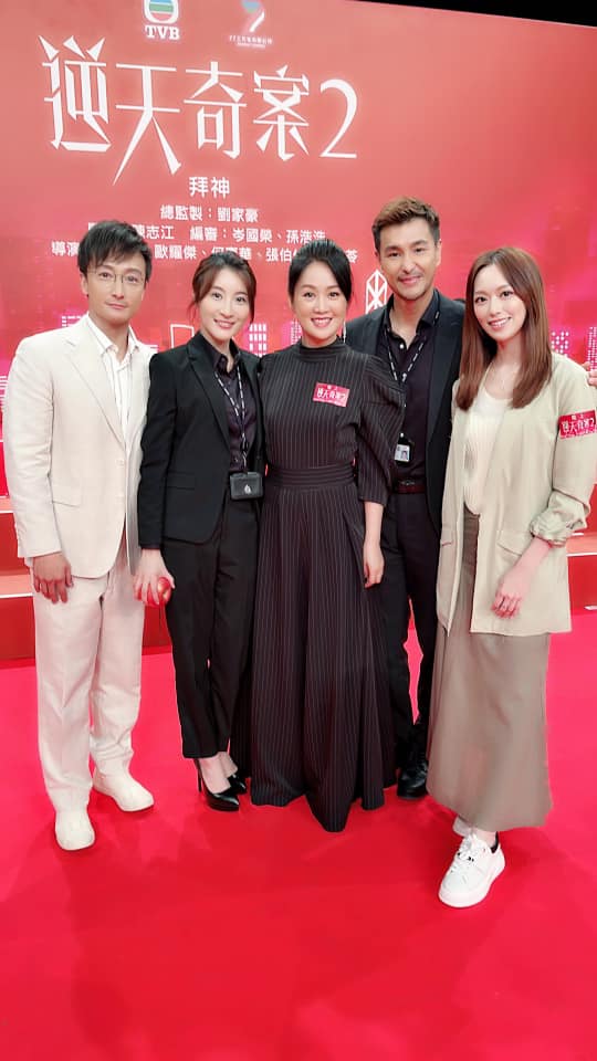 TVB劇集《逆天奇案2》確實開拍,陳展鵬、林夏薇、方力申、梁小冰與老公陳嘉輝出席拜神儀式。
