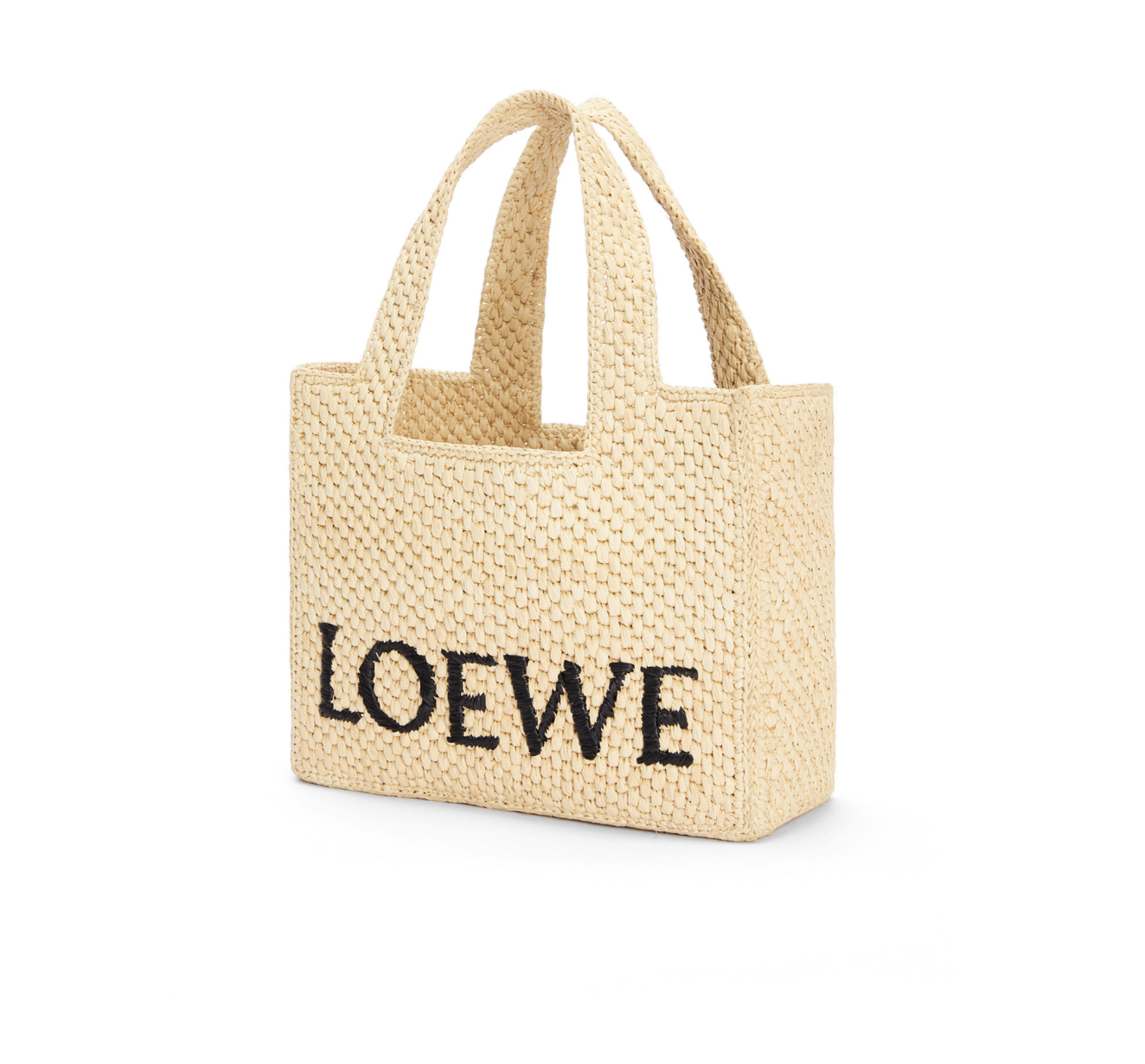 LOEWE Small Font Tote in raffia $8,700