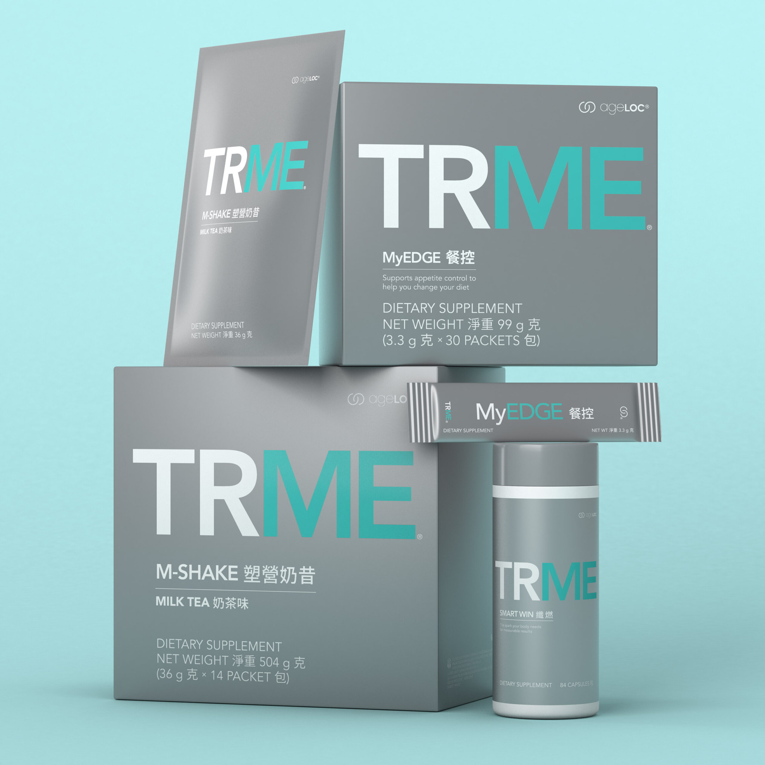 Nu Skin全新塑身系列ageLOC® TRME®內的成份，配合健康飲食及運動, 有助速效塑身及體重管理。